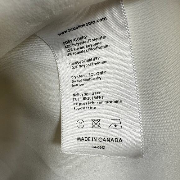 Israella Kobla Cream Langa Cut Out Strapless Mini Dress Sz 8 Spring Summer Party - Picture 11 of 11